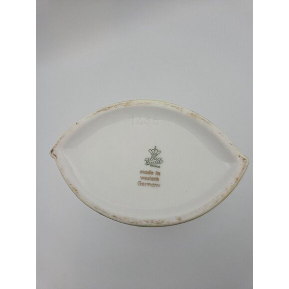 Vintage Floral West German Porcelain Vase Yellow, Green, Purple Bavaria 8"H - Picture 7 of 7